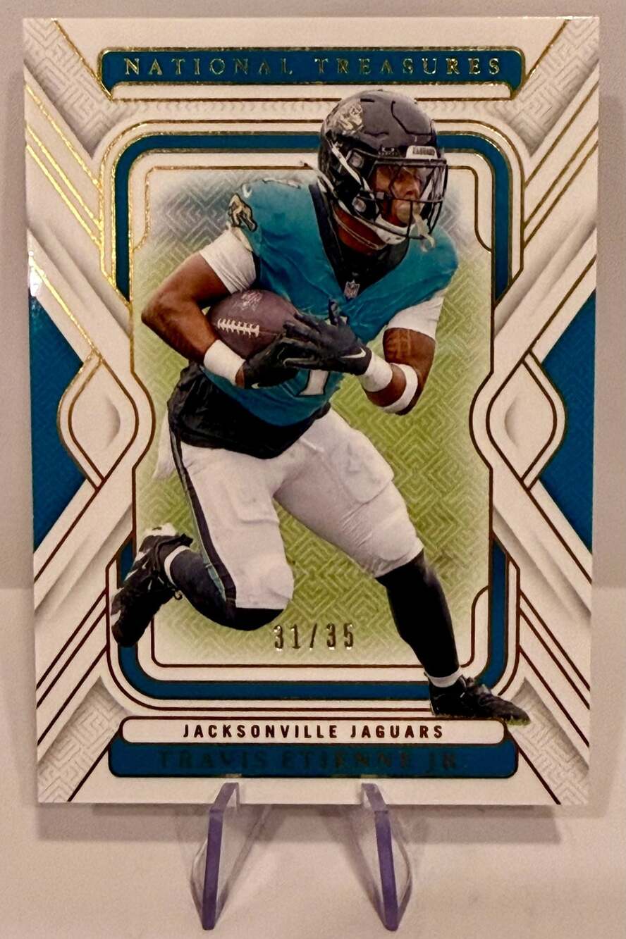 Travis Etienne Jr. 2024 Panini National Treasures Jacksonville Jaguars #’d 31/35